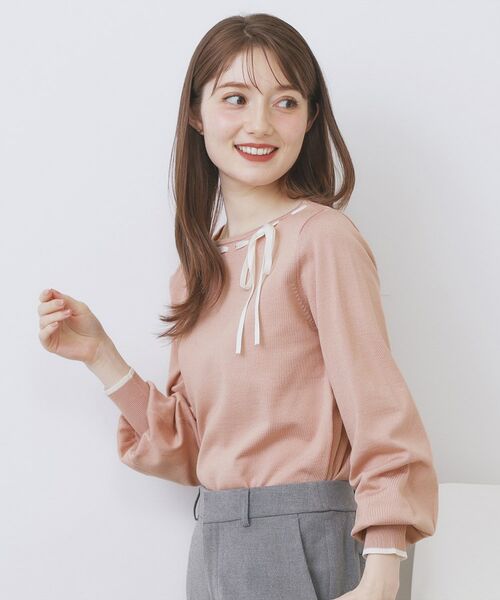 index / インデックス ニット・セーター | はしごリボンバイカラーニット【洗濯機OK】 | 詳細9