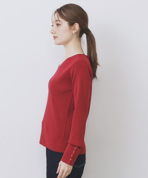 index / インデックス ニット・セーター | ゴールドボタンVネックニット【洗濯機OK】《6col》 | 詳細26