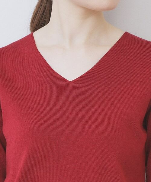 index / インデックス ニット・セーター | ゴールドボタンVネックニット【洗濯機OK】《6col》 | 詳細28