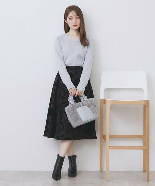 index / インデックス ニット・セーター | ゴールドボタンVネックニット【洗濯機OK】《6col》 | 詳細6