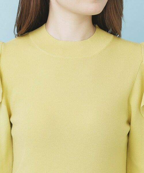 index / インデックス ニット・セーター | ハイネックシアーフリルスリーブニット【洗濯機OK/抗ピル】 | 詳細16