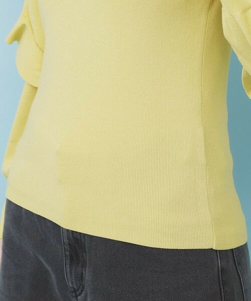 index / インデックス ニット・セーター | ハイネックシアーフリルスリーブニット【洗濯機OK/抗ピル】 | 詳細18