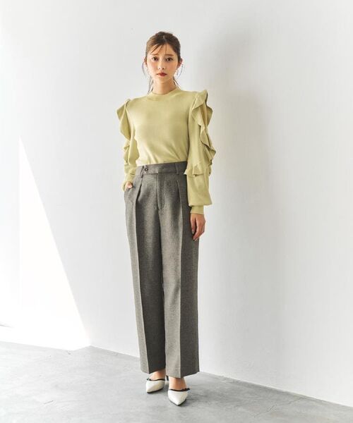 index / インデックス ニット・セーター | ハイネックシアーフリルスリーブニット【洗濯機OK/抗ピル】 | 詳細20