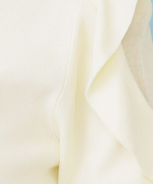 index / インデックス ニット・セーター | ハイネックシアーフリルスリーブニット【洗濯機OK/抗ピル】 | 詳細4