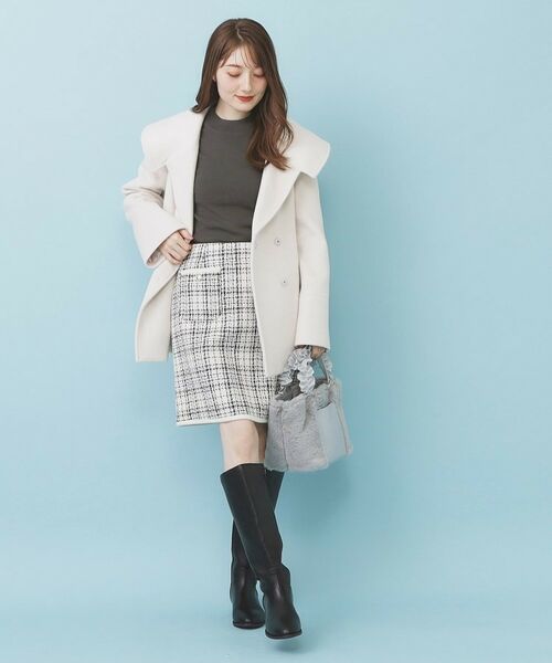 index / インデックス ニット・セーター | ハイネックシアーフリルスリーブニット【洗濯機OK/抗ピル】 | 詳細7