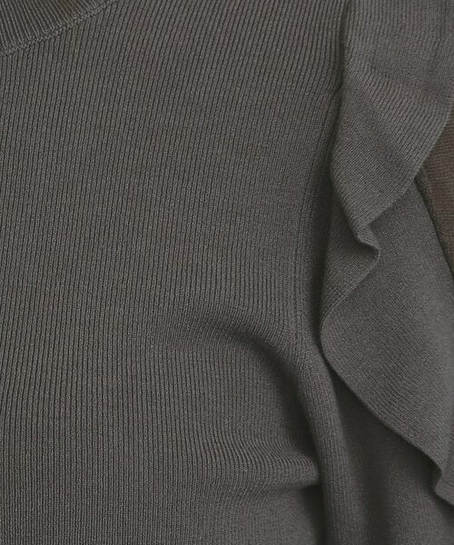 index / インデックス ニット・セーター | ハイネックシアーフリルスリーブニット【洗濯機OK/抗ピル】 | 詳細8