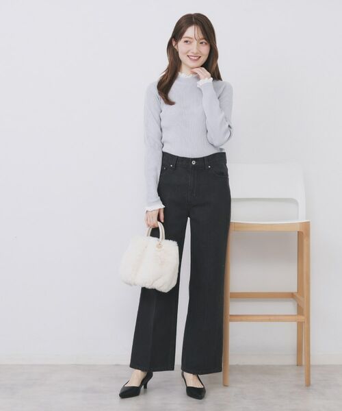 index / インデックス ニット・セーター | コットンレースフリルリブニット【洗濯機OK/抗ピル】 | 詳細11