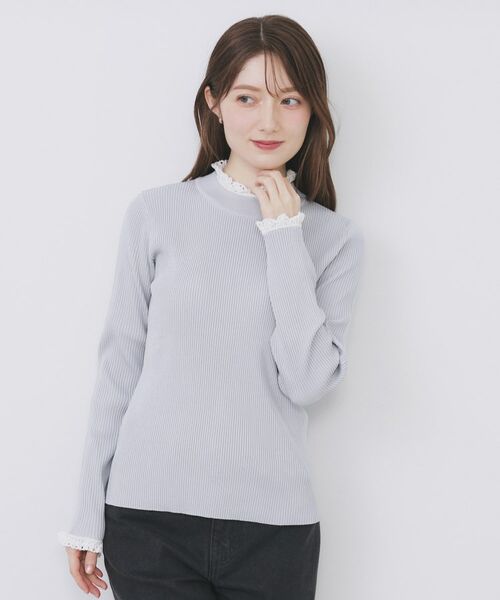 index / インデックス ニット・セーター | コットンレースフリルリブニット【洗濯機OK/抗ピル】 | 詳細17