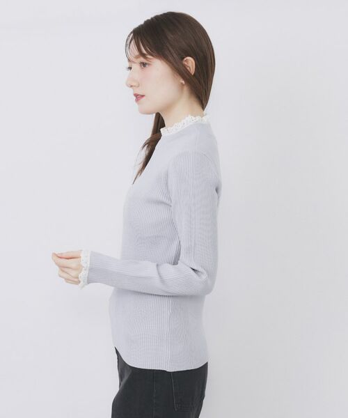 index / インデックス ニット・セーター | コットンレースフリルリブニット【洗濯機OK/抗ピル】 | 詳細18