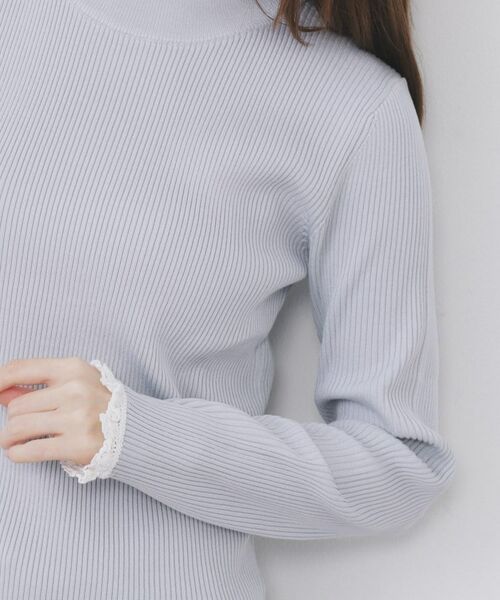 index / インデックス ニット・セーター | コットンレースフリルリブニット【洗濯機OK/抗ピル】 | 詳細21