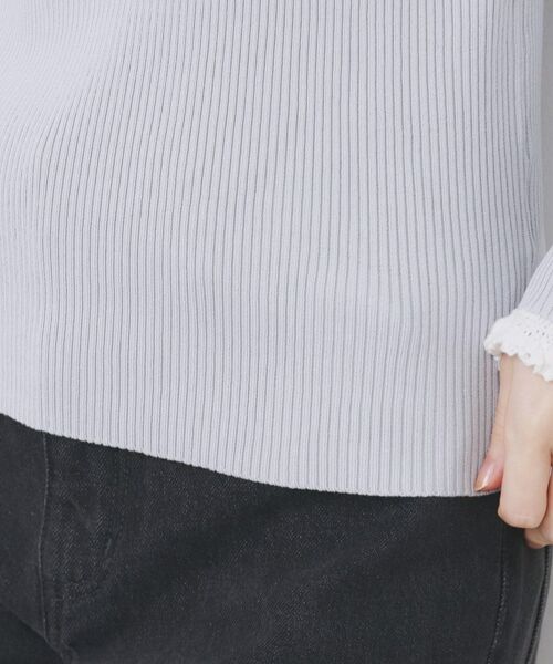 index / インデックス ニット・セーター | コットンレースフリルリブニット【洗濯機OK/抗ピル】 | 詳細22