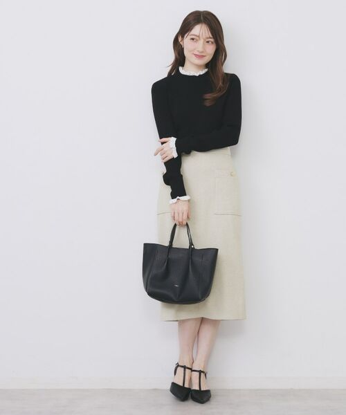 index / インデックス ニット・セーター | コットンレースフリルリブニット【洗濯機OK/抗ピル】 | 詳細6