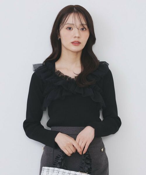 index / インデックス ニット・セーター | クロスチュールフリルリブニット【洗濯機OK/抗ピル】 | 詳細13