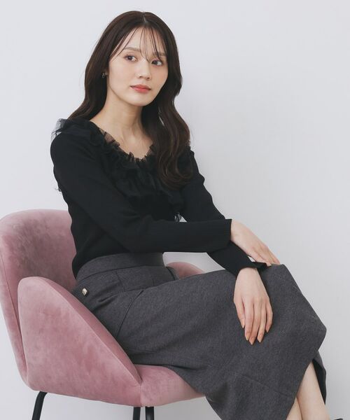 index / インデックス ニット・セーター | クロスチュールフリルリブニット【洗濯機OK/抗ピル】 | 詳細14