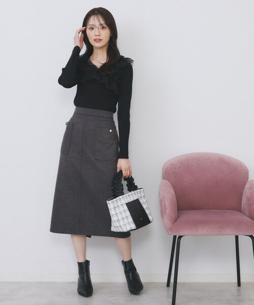 index / インデックス ニット・セーター | クロスチュールフリルリブニット【洗濯機OK/抗ピル】 | 詳細15