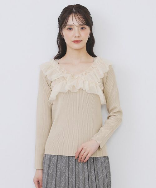 index / インデックス ニット・セーター | クロスチュールフリルリブニット【洗濯機OK/抗ピル】 | 詳細17