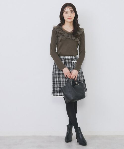 index / インデックス ニット・セーター | クロスチュールフリルリブニット【洗濯機OK/抗ピル】 | 詳細2