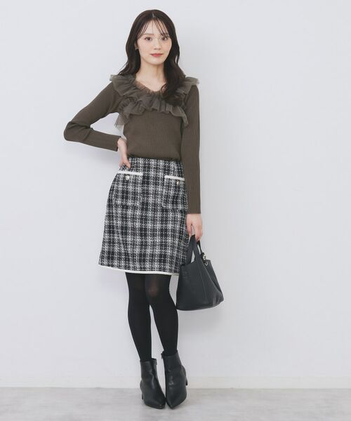 index / インデックス ニット・セーター | クロスチュールフリルリブニット【洗濯機OK/抗ピル】 | 詳細3