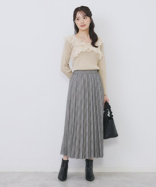 index / インデックス ニット・セーター | クロスチュールフリルリブニット【洗濯機OK/抗ピル】 | 詳細7