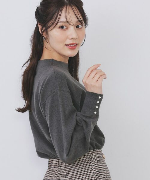 index / インデックス ニット・セーター | ふんわりボトルネックパフスリーブニット【洗濯機OK】《6col》 | 詳細12