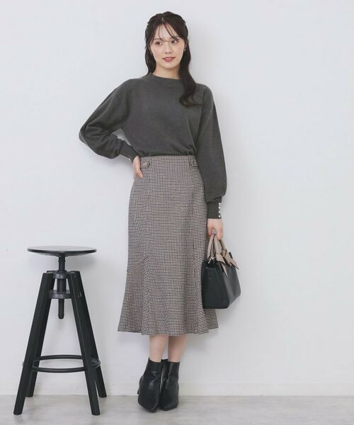 index / インデックス ニット・セーター | ふんわりボトルネックパフスリーブニット【洗濯機OK】《6col》 | 詳細13