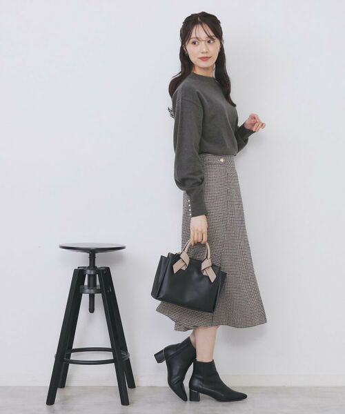 index / インデックス ニット・セーター | ふんわりボトルネックパフスリーブニット【洗濯機OK】《6col》 | 詳細14