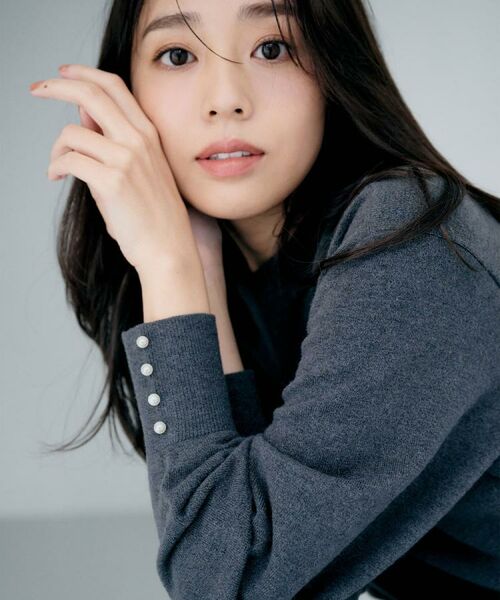 index / インデックス ニット・セーター | ふんわりボトルネックパフスリーブニット【洗濯機OK】《6col》 | 詳細2