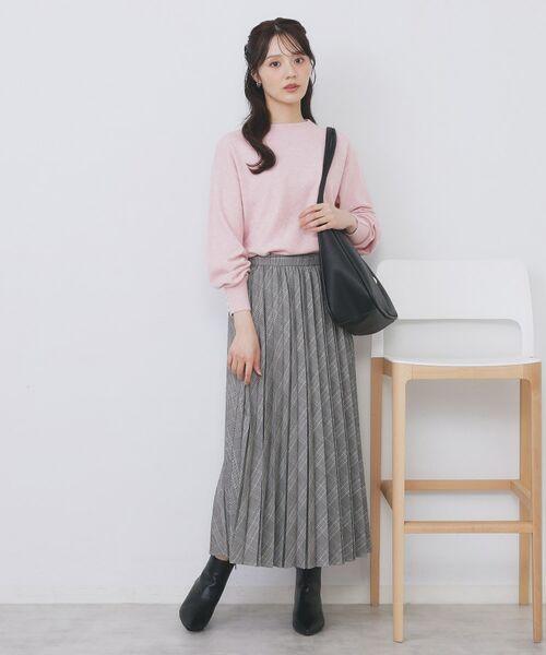 index / インデックス ニット・セーター | ふんわりボトルネックパフスリーブニット【洗濯機OK】《6col》 | 詳細21