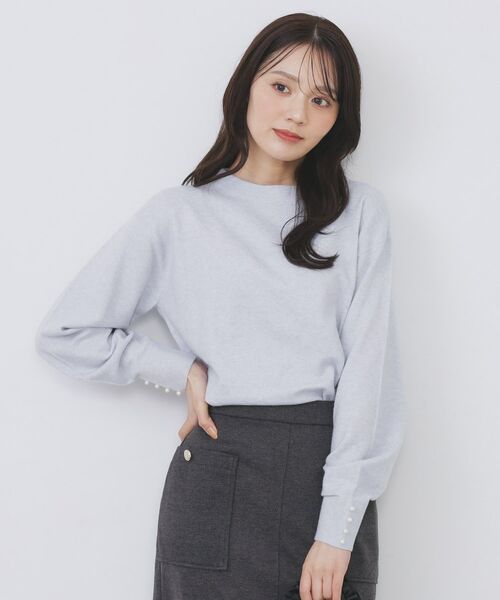 index / インデックス ニット・セーター | ふんわりボトルネックパフスリーブニット【洗濯機OK】《6col》 | 詳細24