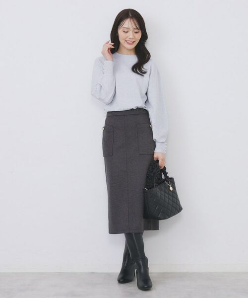 index / インデックス ニット・セーター | ふんわりボトルネックパフスリーブニット【洗濯機OK】《6col》 | 詳細25