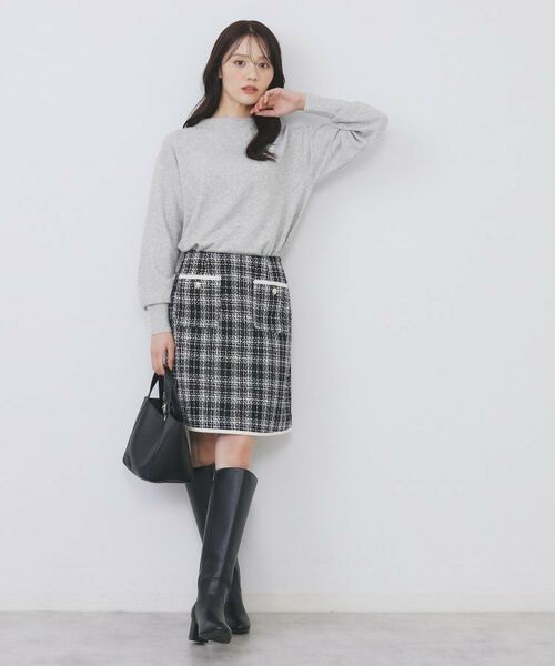 index / インデックス ニット・セーター | ふんわりボトルネックパフスリーブニット【洗濯機OK】《6col》 | 詳細9