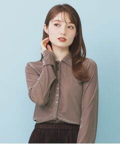 index / インデックス カットソー | 衿付きベロアジャージトップス【洗濯機OK】