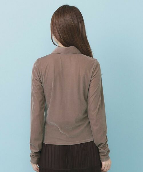 index / インデックス カットソー | 衿付きベロアジャージトップス【洗濯機OK】 | 詳細15