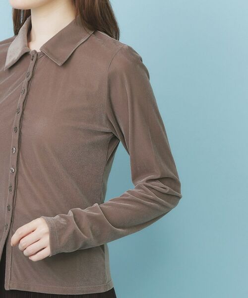 index / インデックス カットソー | 衿付きベロアジャージトップス【洗濯機OK】 | 詳細17