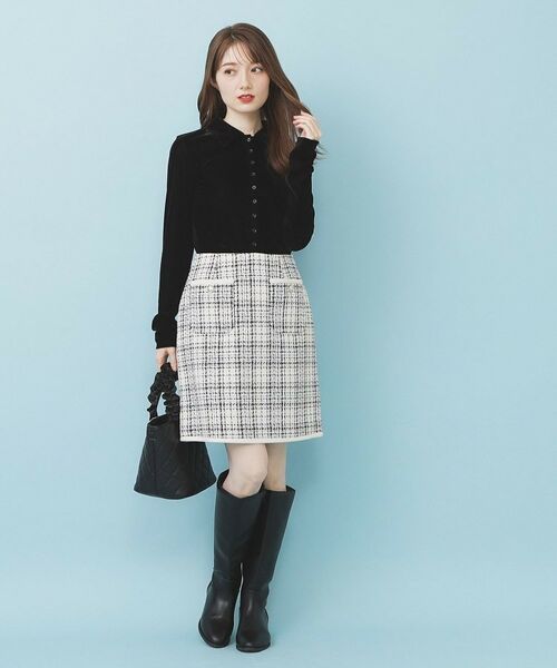 index / インデックス カットソー | 衿付きベロアジャージトップス【洗濯機OK】 | 詳細2