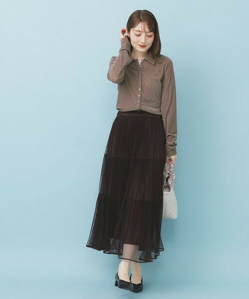 index / インデックス カットソー | 衿付きベロアジャージトップス【洗濯機OK】 | 詳細6