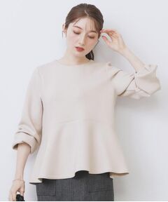 index / インデックス カットソー | ジルコンペプラムトップス【洗濯機OK】