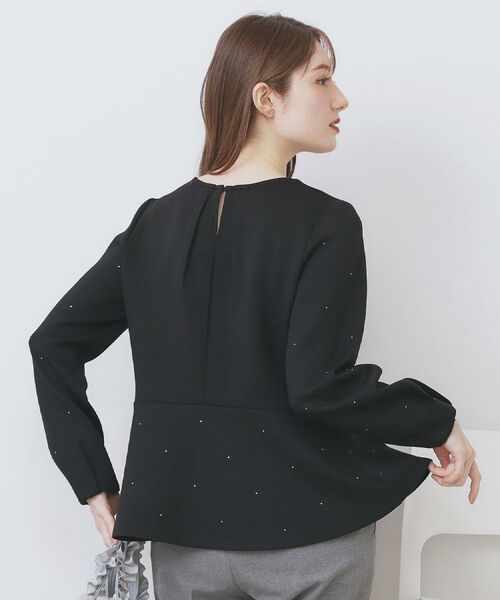 index / インデックス カットソー | ジルコンペプラムトップス【洗濯機OK】 | 詳細2