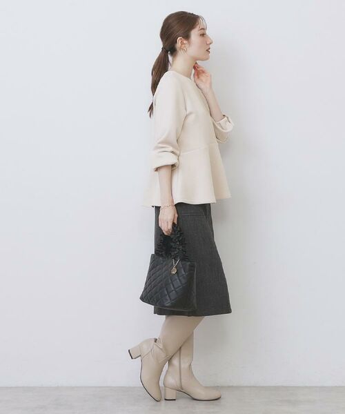 index / インデックス カットソー | ジルコンペプラムトップス【洗濯機OK】 | 詳細8