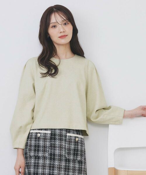 index/インデックス コンパクトパフトップス【洗濯機OK/抗ピル/ストレッチ】 イエロー(031) 40(L)