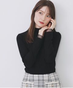 index / インデックス カットソー | ランダムリブハイネックトップス【洗濯機OK/吸湿発熱】