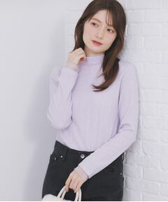 index / インデックス カットソー | ランダムリブハイネックトップス【洗濯機OK/吸湿発熱】