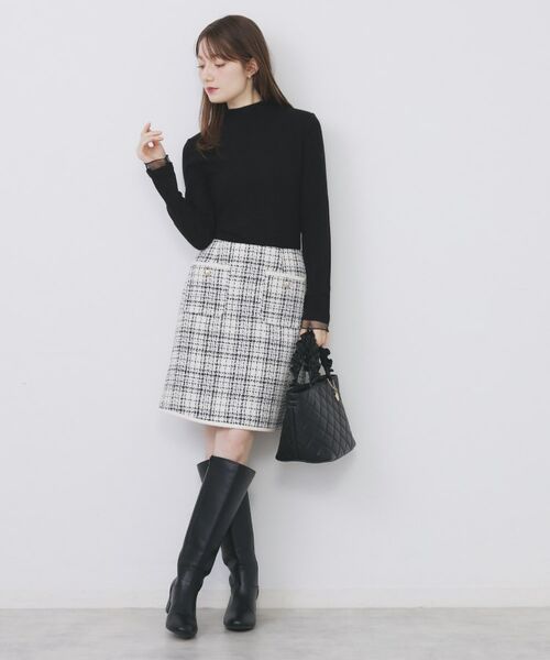 index / インデックス カットソー | ランダムリブハイネックトップス【洗濯機OK/吸湿発熱】 | 詳細11