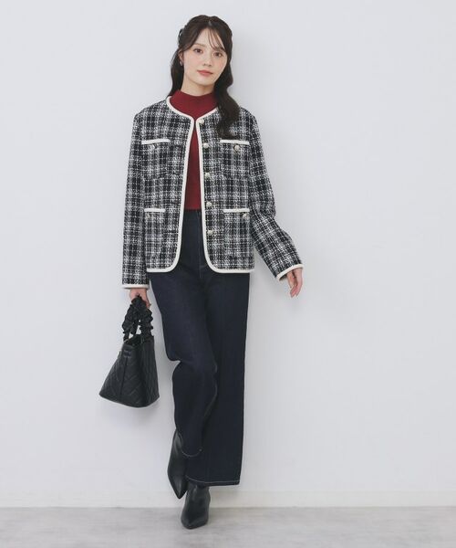 index / インデックス カットソー | ランダムリブハイネックトップス【洗濯機OK/吸湿発熱】 | 詳細15