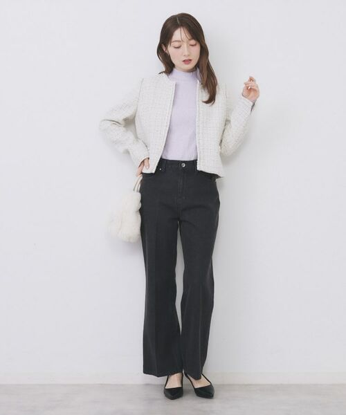 index / インデックス カットソー | ランダムリブハイネックトップス【洗濯機OK/吸湿発熱】 | 詳細19