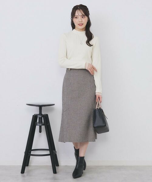 index / インデックス カットソー | ランダムリブハイネックトップス【洗濯機OK/吸湿発熱】 | 詳細2