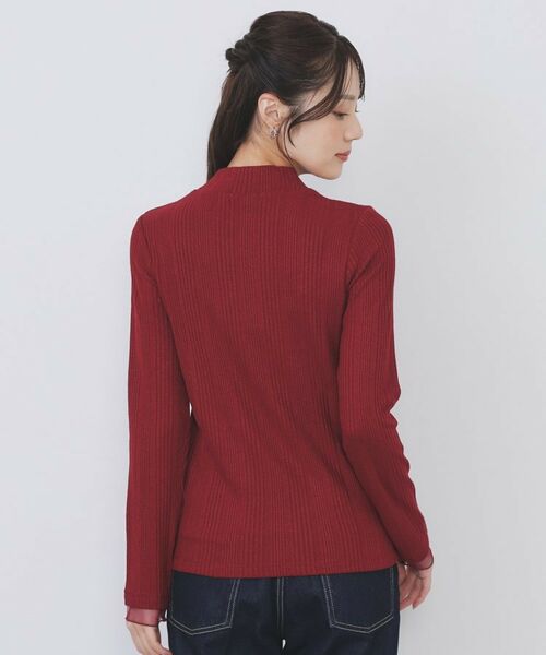 index / インデックス カットソー | ランダムリブハイネックトップス【洗濯機OK/吸湿発熱】 | 詳細23