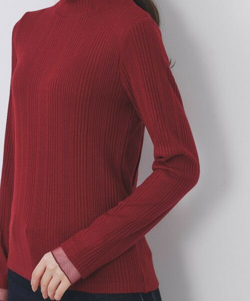 index / インデックス カットソー | ランダムリブハイネックトップス【洗濯機OK/吸湿発熱】 | 詳細25