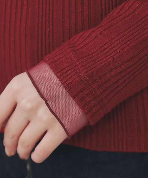 index / インデックス カットソー | ランダムリブハイネックトップス【洗濯機OK/吸湿発熱】 | 詳細26