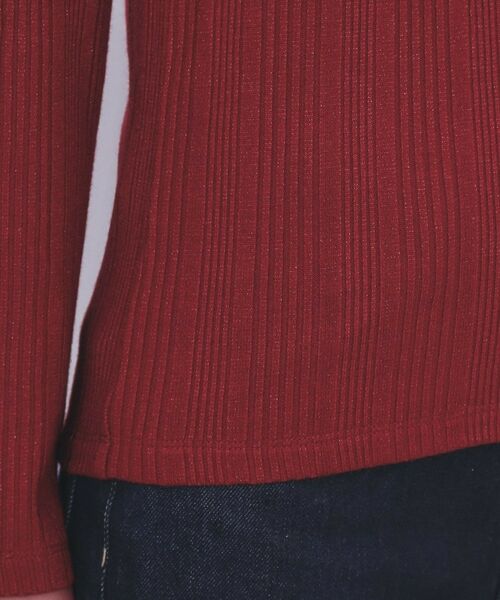 index / インデックス カットソー | ランダムリブハイネックトップス【洗濯機OK/吸湿発熱】 | 詳細27